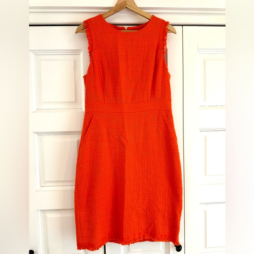 J Crew tweed dress w grosgrain detail - size 10 - never worn